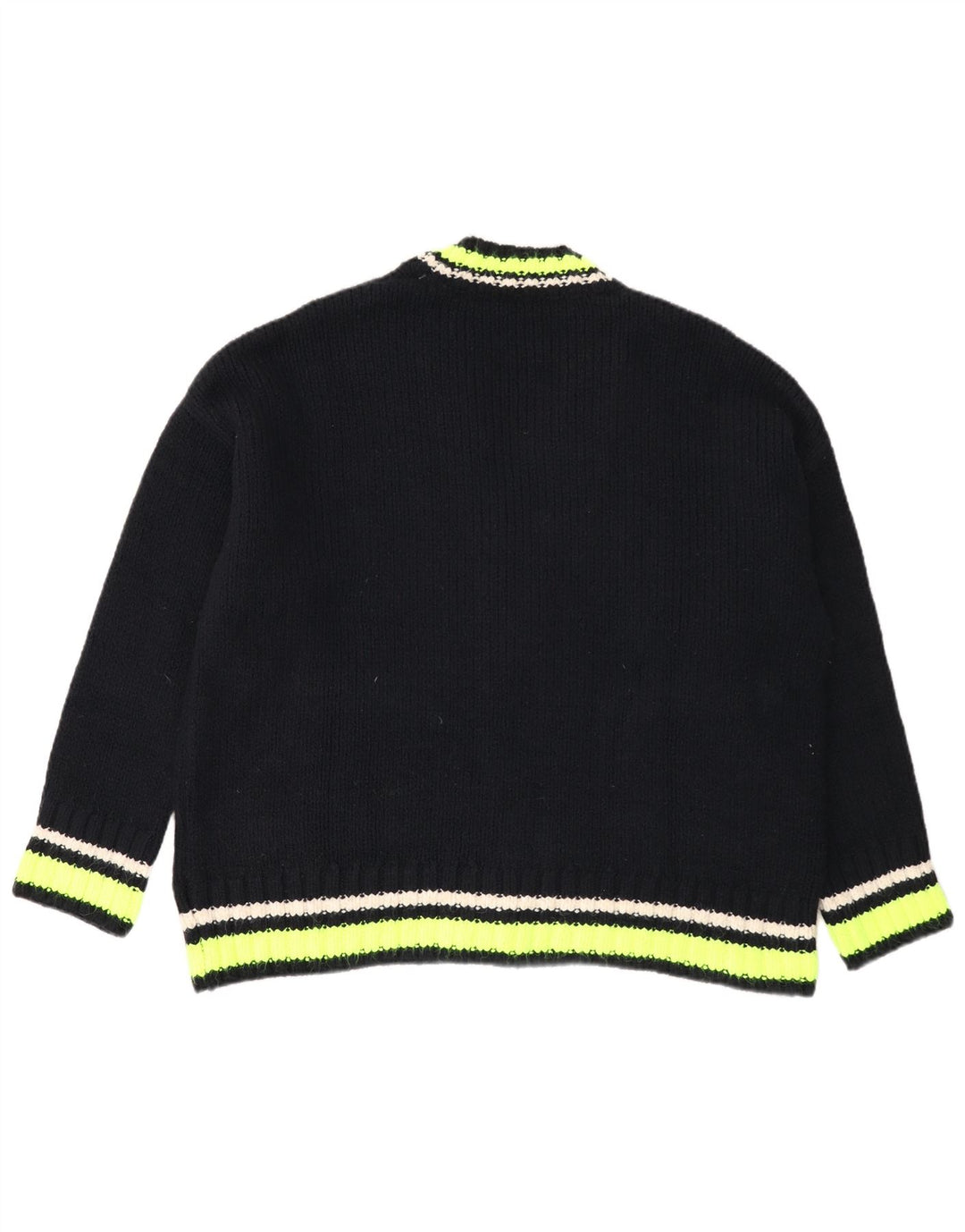 Zara oversized cardigan sweater til kvinder UK 10 Small Black Colourblock