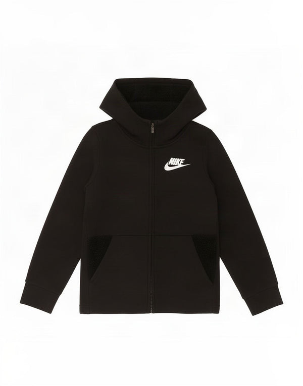 Nike hættetrøje med lynlås til piger 10-11 år Medium Sort bomuld