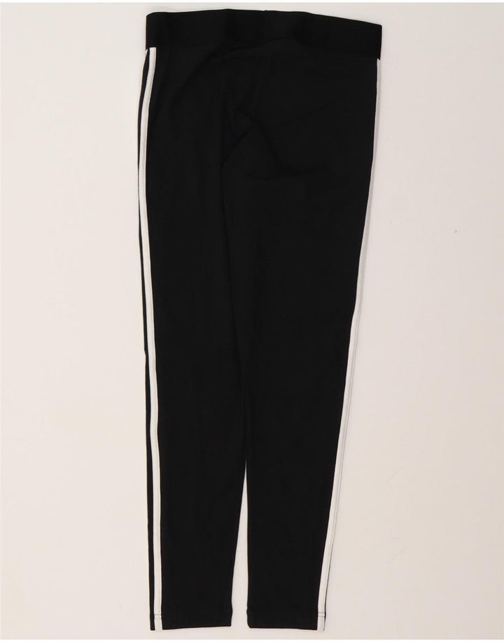 ADIDAS Dame Leggings UK 12/14 Medium Sort Bomuld