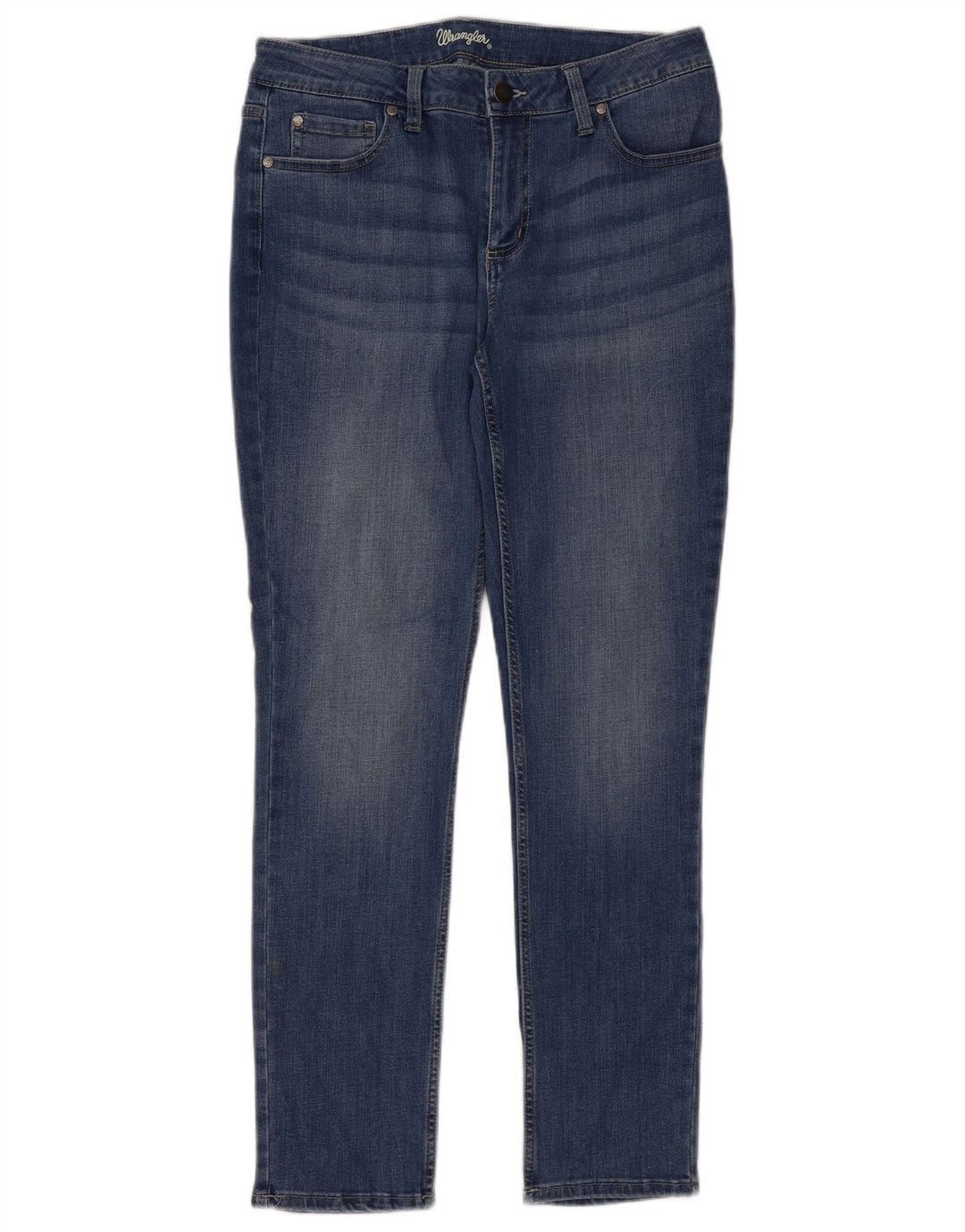 Wrangler Dame Slim Jeans US 10 Large W30 L29 Blå Bomuld