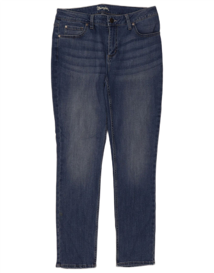 Wrangler Dame Slim Jeans US 10 Large W30 L29 Blå Bomuld