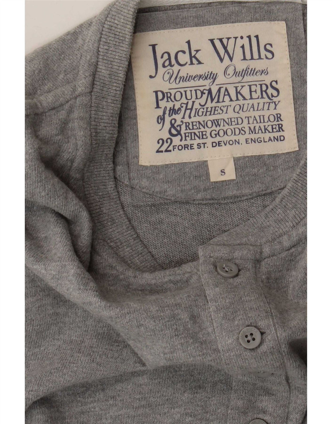 Jack Wills Herre Top Langærmet Små Grå Flecked Bomuld