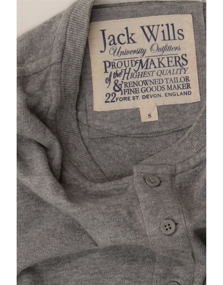 Jack Wills Herre Top Langærmet Små Grå Flecked Bomuld
