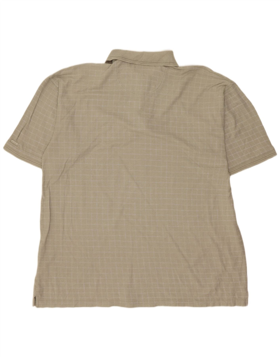 Izod Herre høj poloshirt XL Grøn geometrisk bomuld