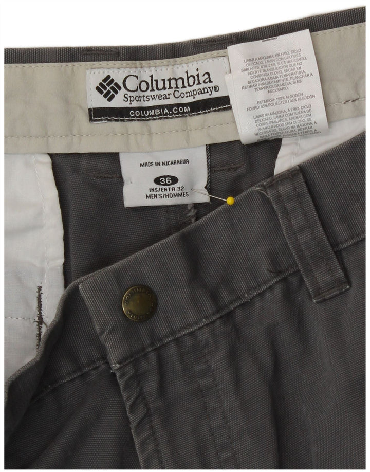 Columbia Herre Regular Fit Cargo Bukser W36 L32 Grå Bomuld