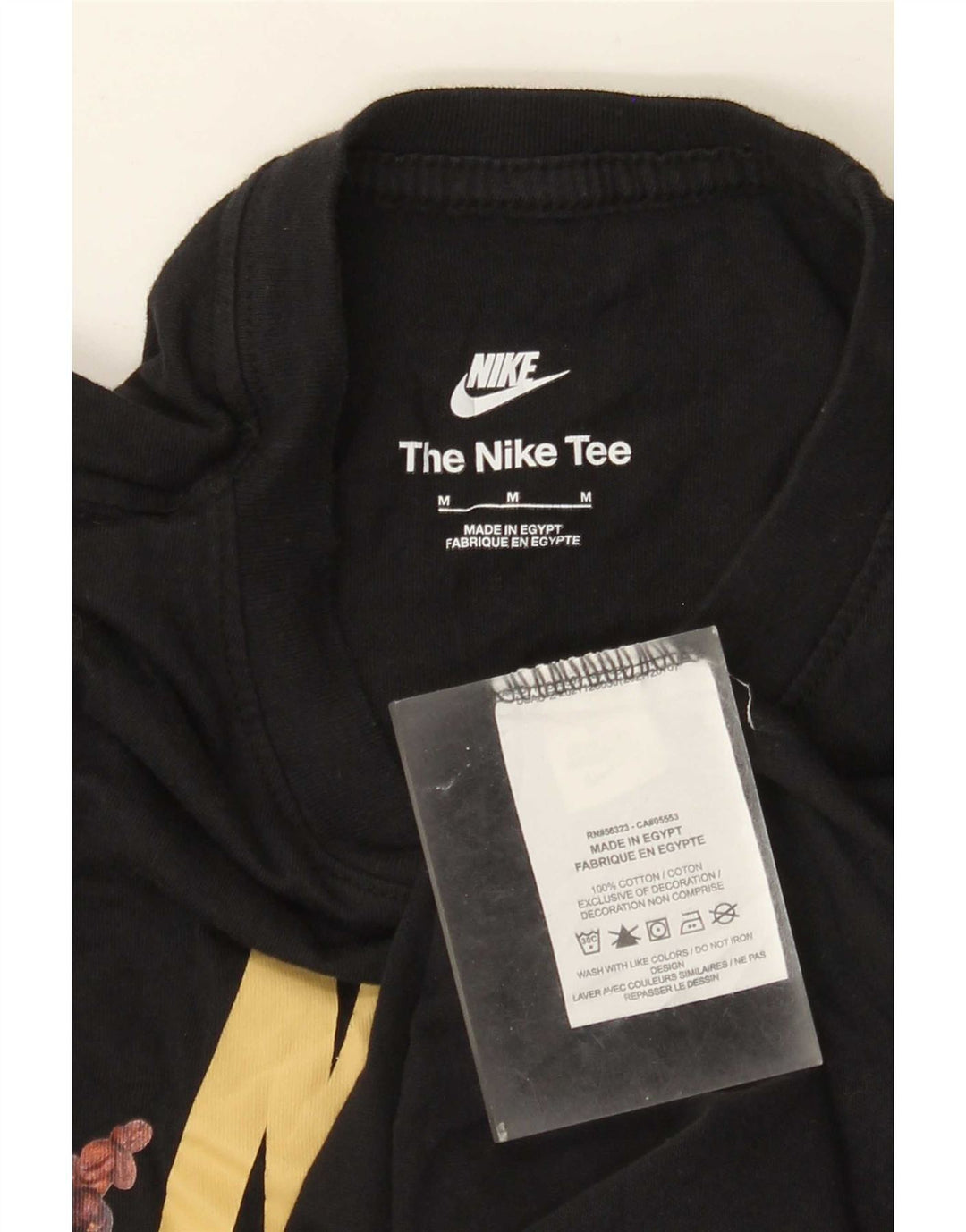 Nike Herre grafisk T-shirt Top Medium Sort Bomuld