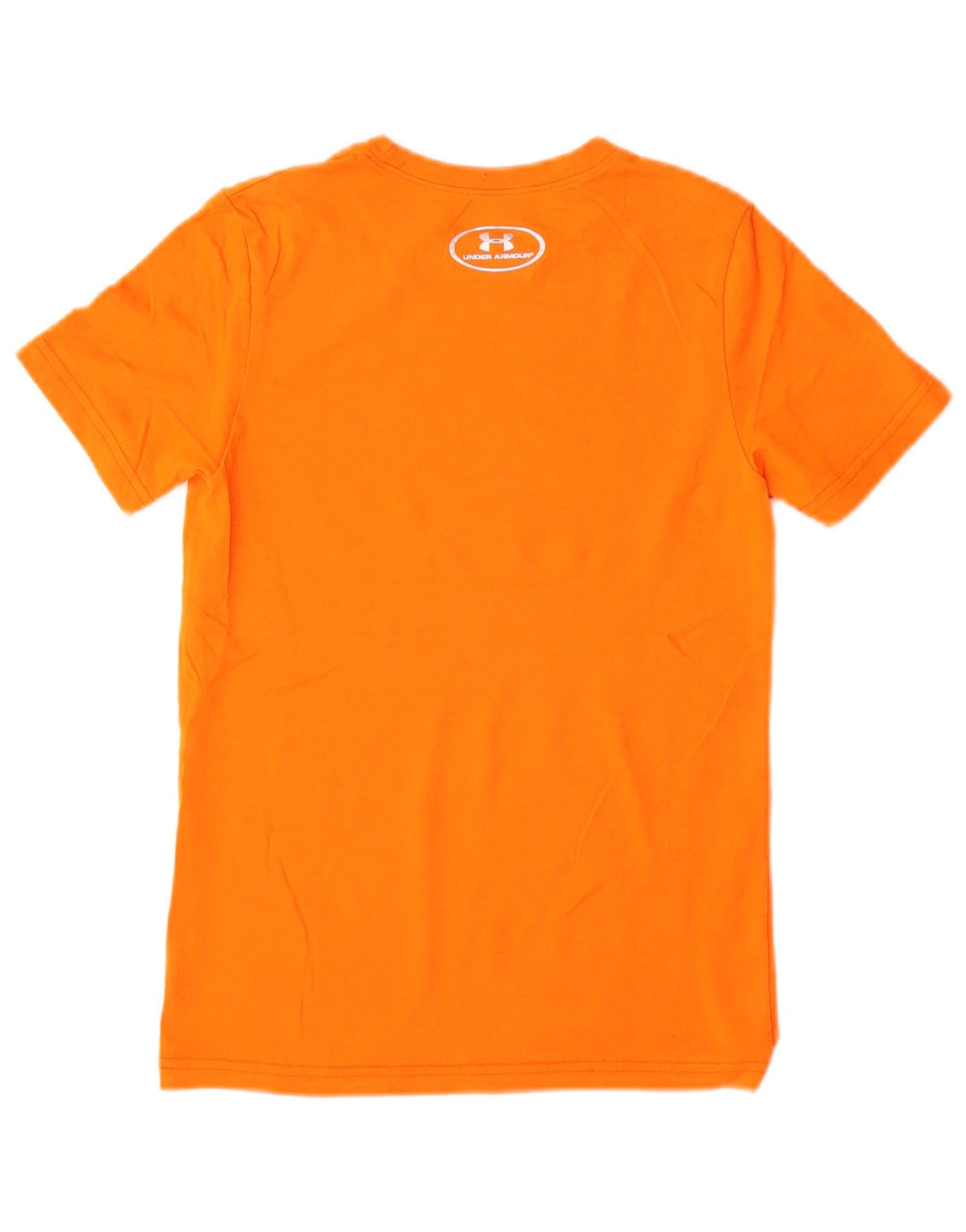 UNDER ARMOUR Drenge løs grafisk T-shirt top 7-8 år Lille orange bomuld