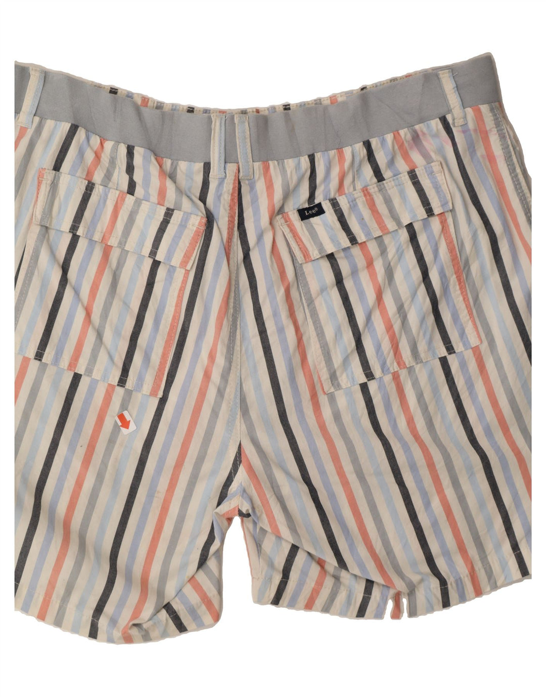 LEE Womens Regular Fit Bermuda Shorts US 18 2XL W36  Multicoloured Striped Vintage Lee and Second-Hand Lee from Messina Hembry 