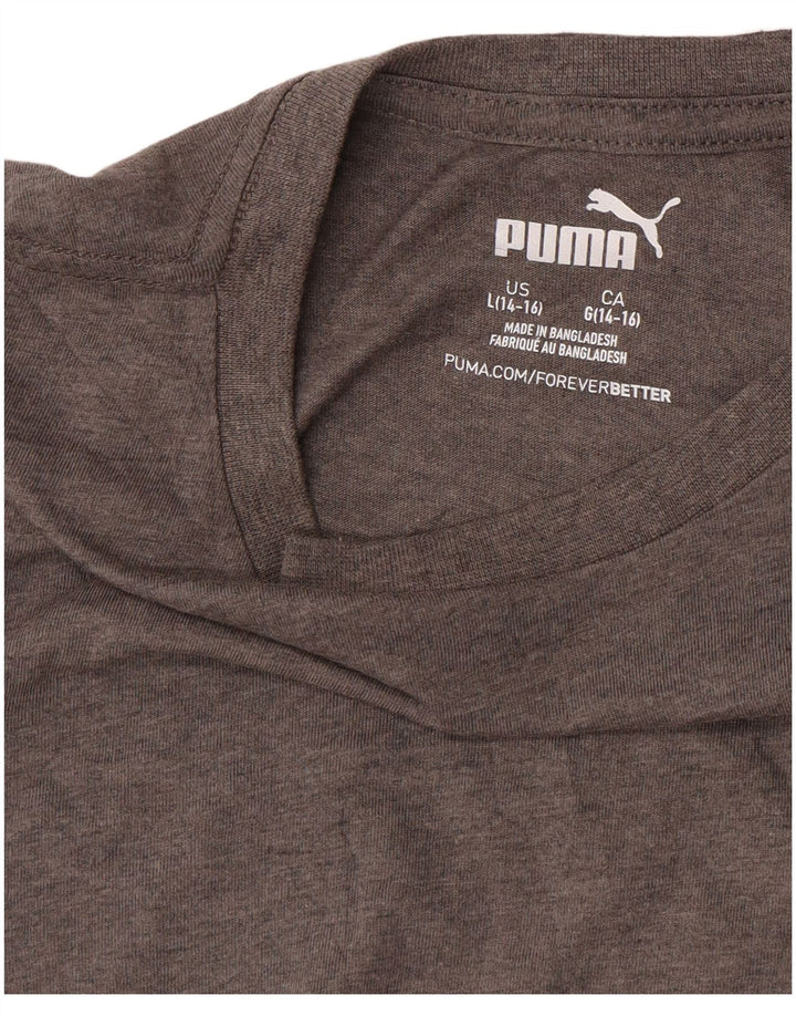 PUMA Drenge Grafisk T-Shirt Top 14-15 År Stor Grå