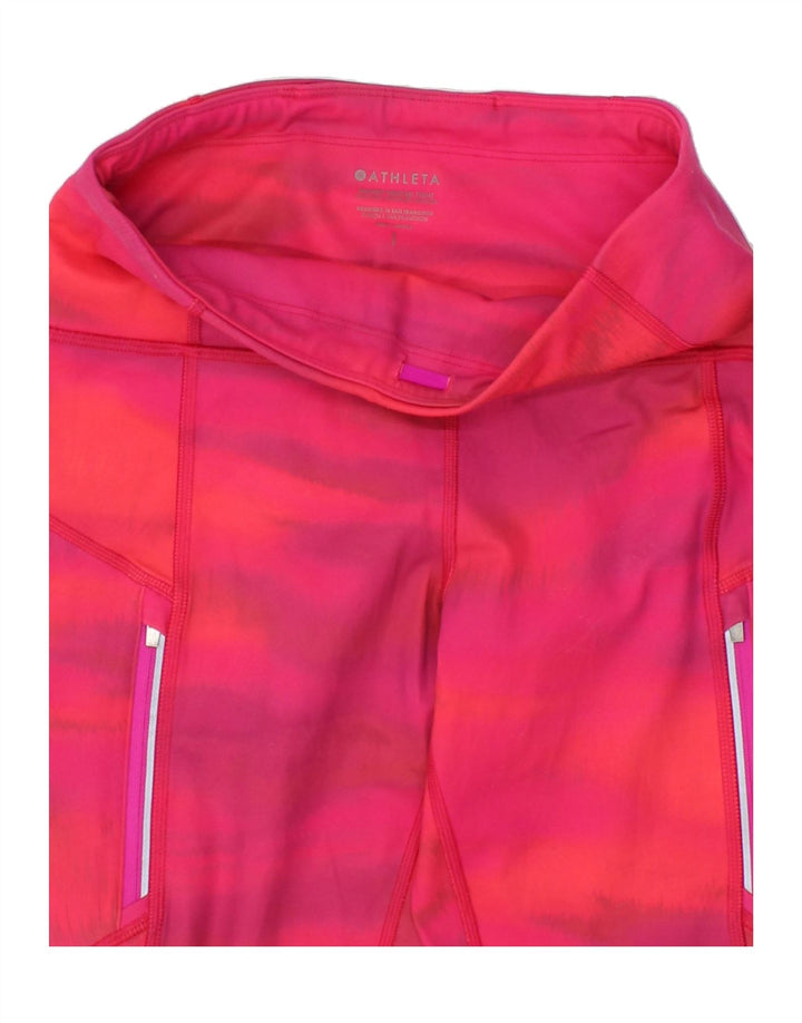 ATHLETA Womens Leggings UK 10 Small Pink Tie Dye Polyester Vintage Athleta and Second-Hand Athleta from Messina Hembry 