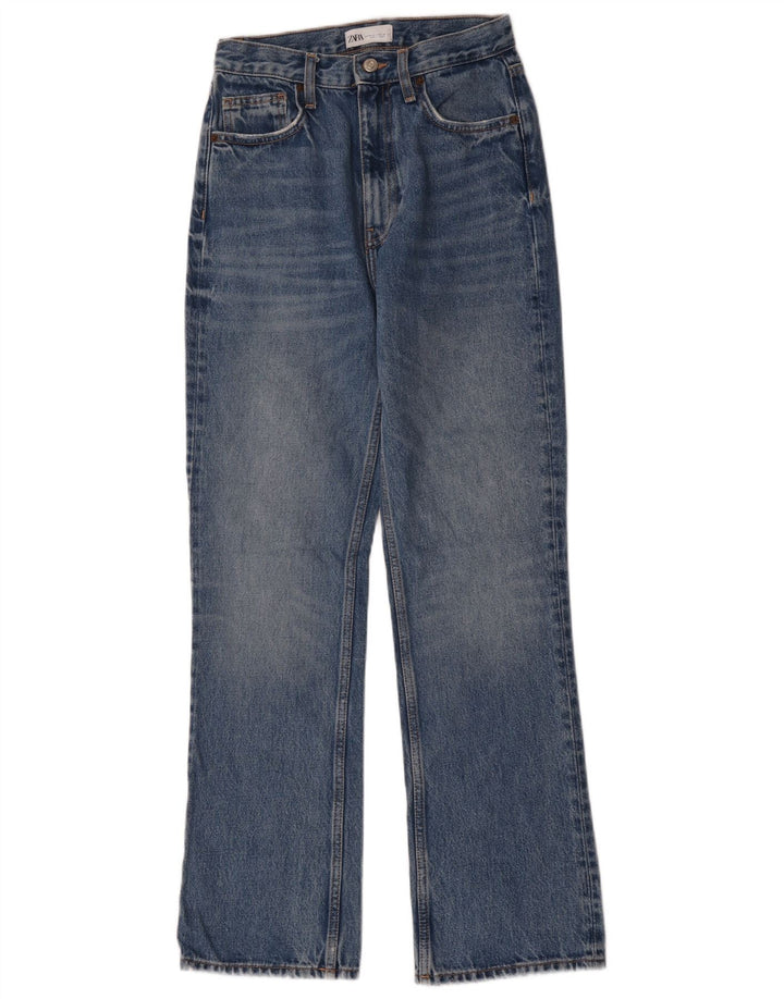 Zara Dame Bootcut Jeans EU 34 2XS W24 L30 Blå