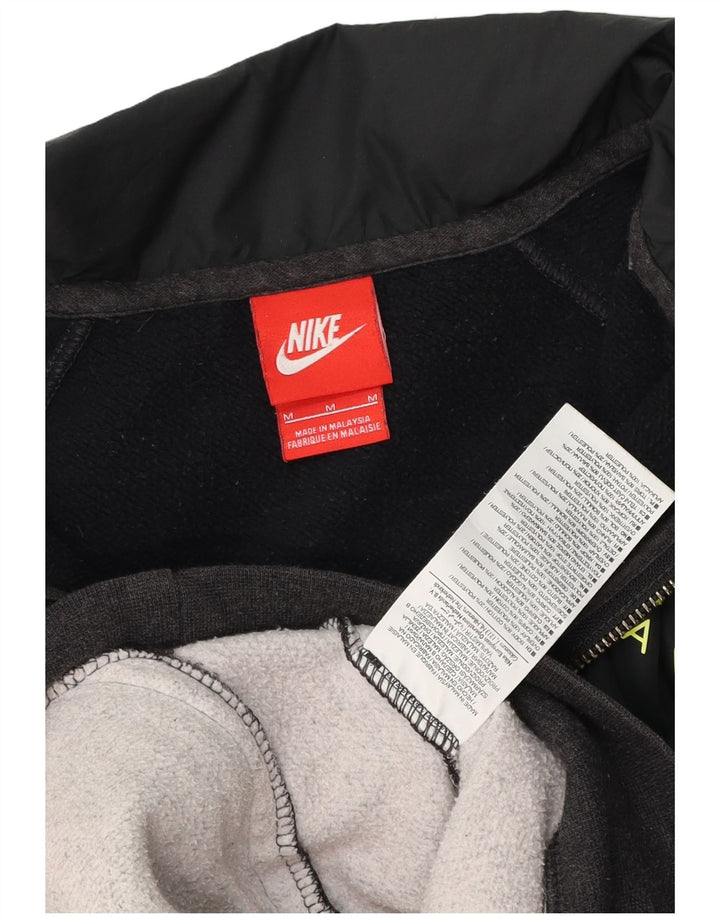 Nike hættetrøje med lynlås til mænd mellemgrå Colourblock Bomuld