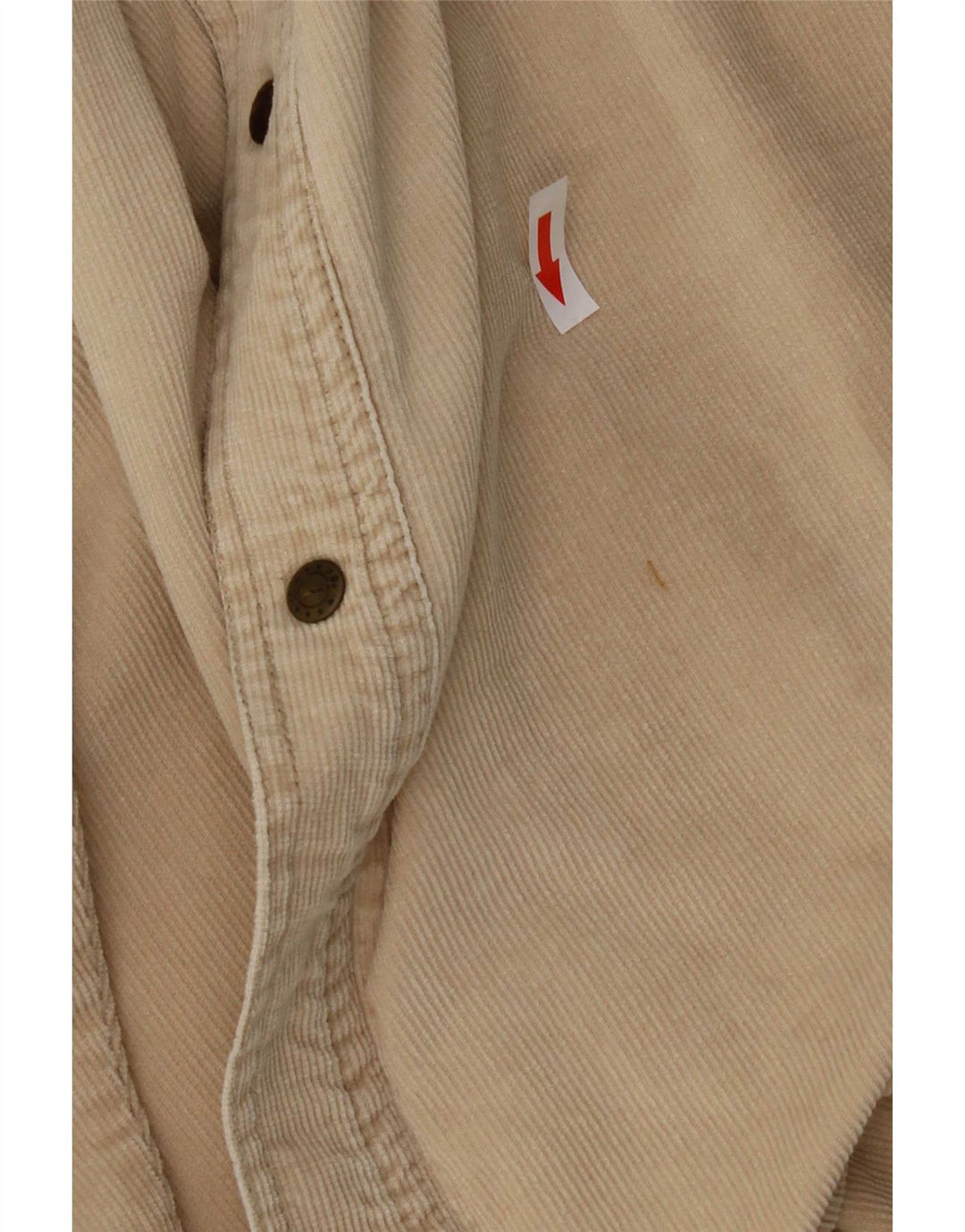 Wrangler herre fløjlsskjorte 2XL beige bomuld