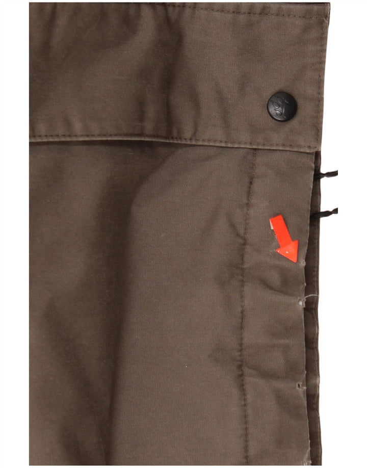 Jack Wolfskin Herre Hooded Windbreaker Jacket UK 40 Large Brown Polyester