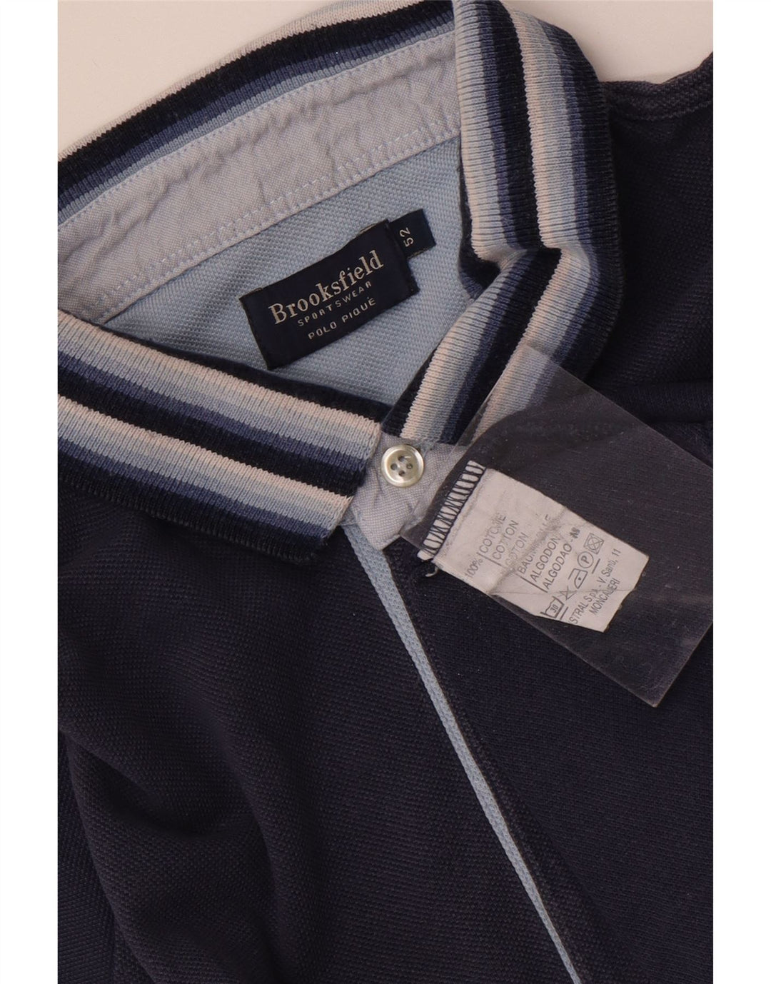 Brooksfield Polo Shirt til mænd IT 52 Stor marineblå bomuld