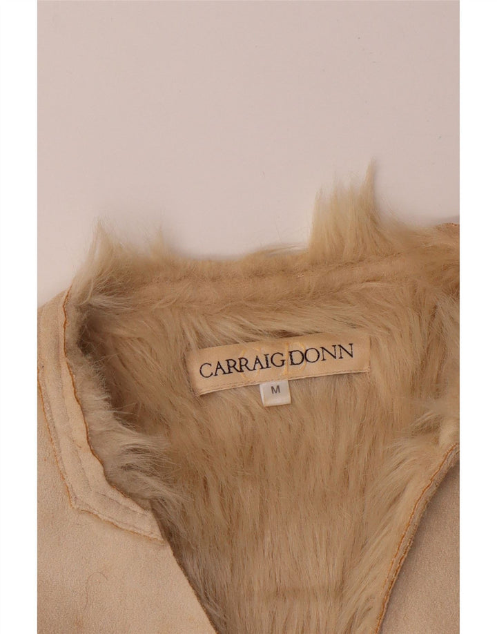 CARRAIG DONN Womens Sherpa Gilet UK 14 Medium Beige