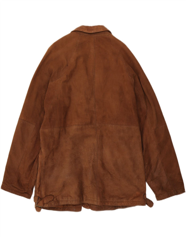 Vintage herre læderjakke IT 52 XL Brun