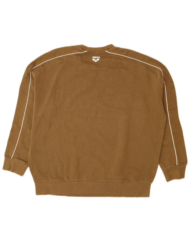 Arena Herre Grafisk Sweatshirt Jumper Stor Khaki Bomuld