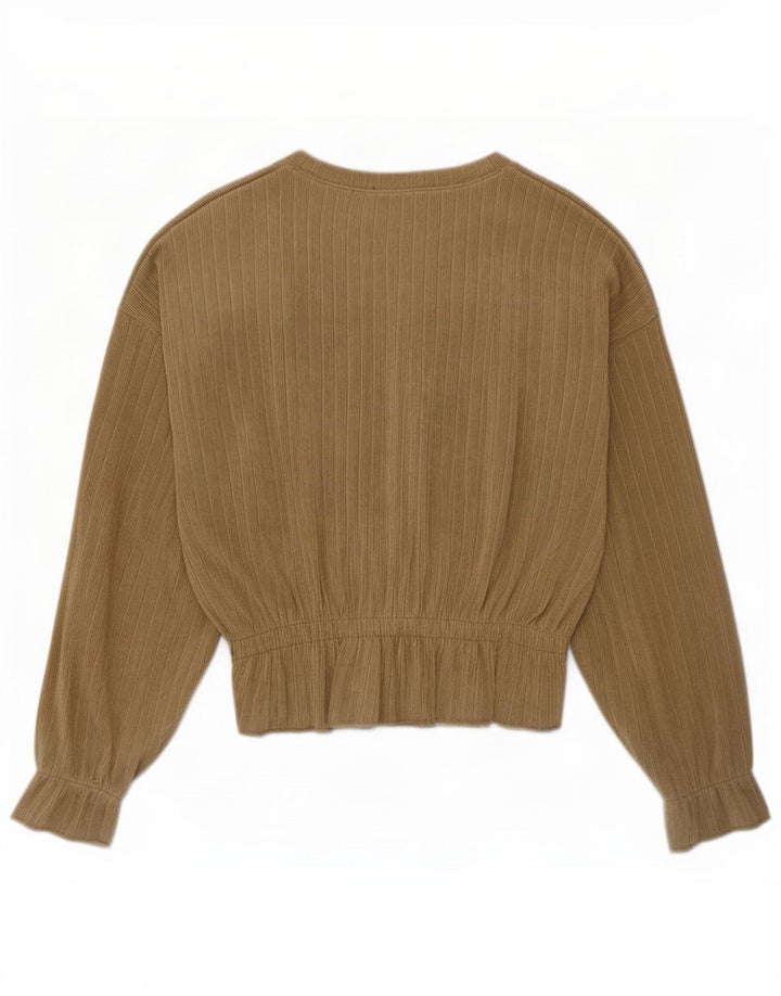 Zara Dametop Langærmet UK 14 Medium Khaki