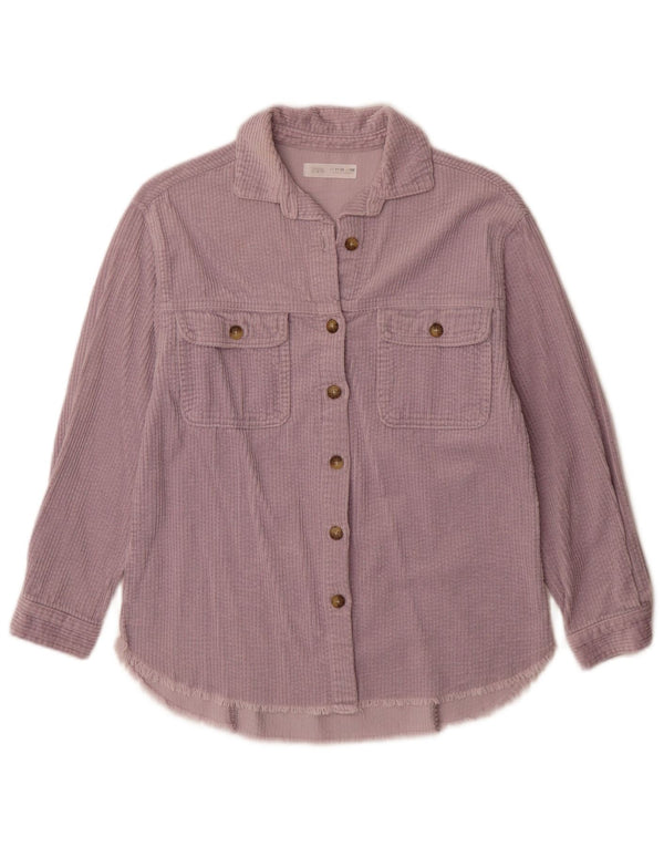 Zara Girls Corduroy skjorte 11-12 år Lilla bomuld