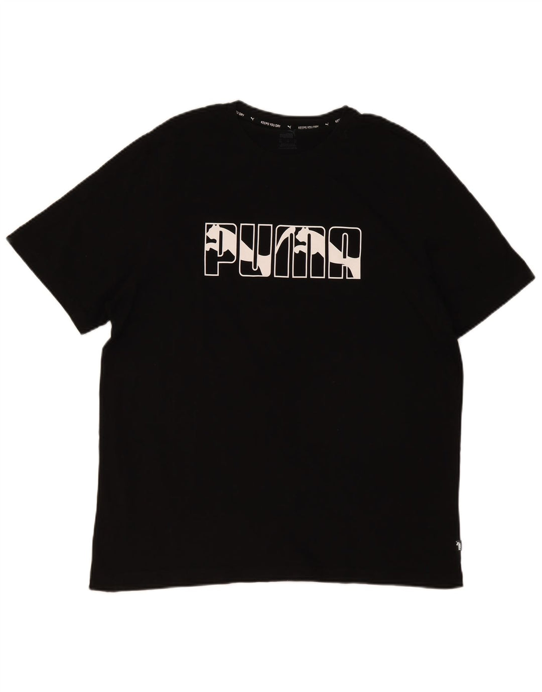 Puma Herre Grafisk T-Shirt Top XL Sort