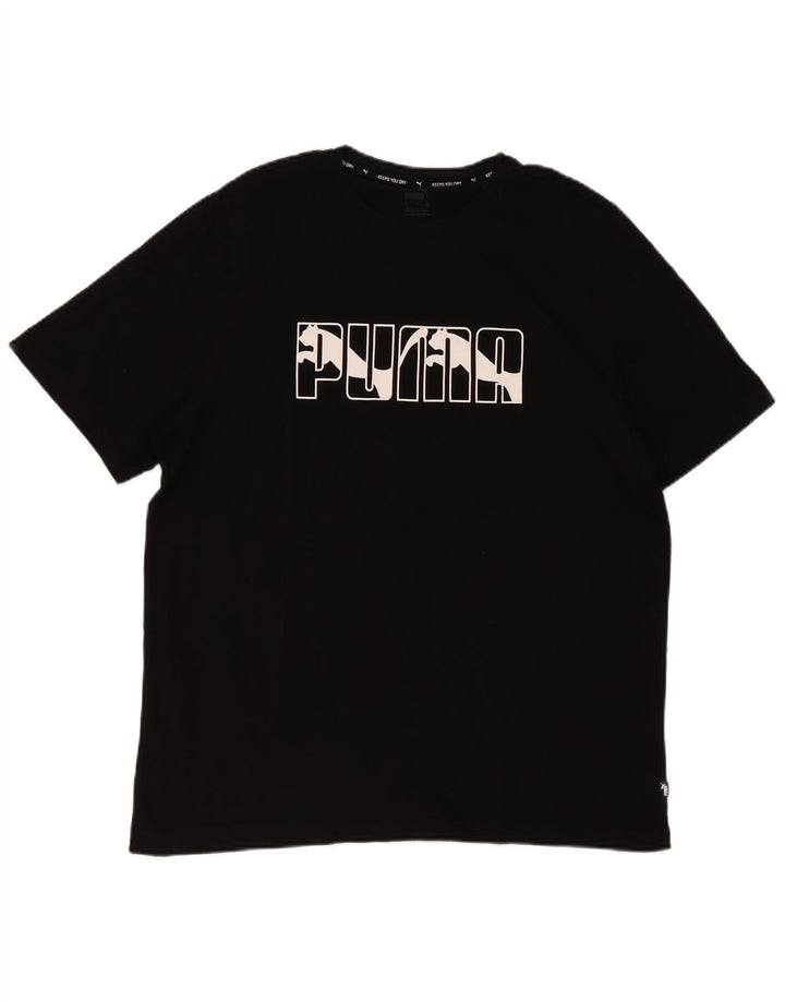 Puma Herre Grafisk T-Shirt Top XL Sort