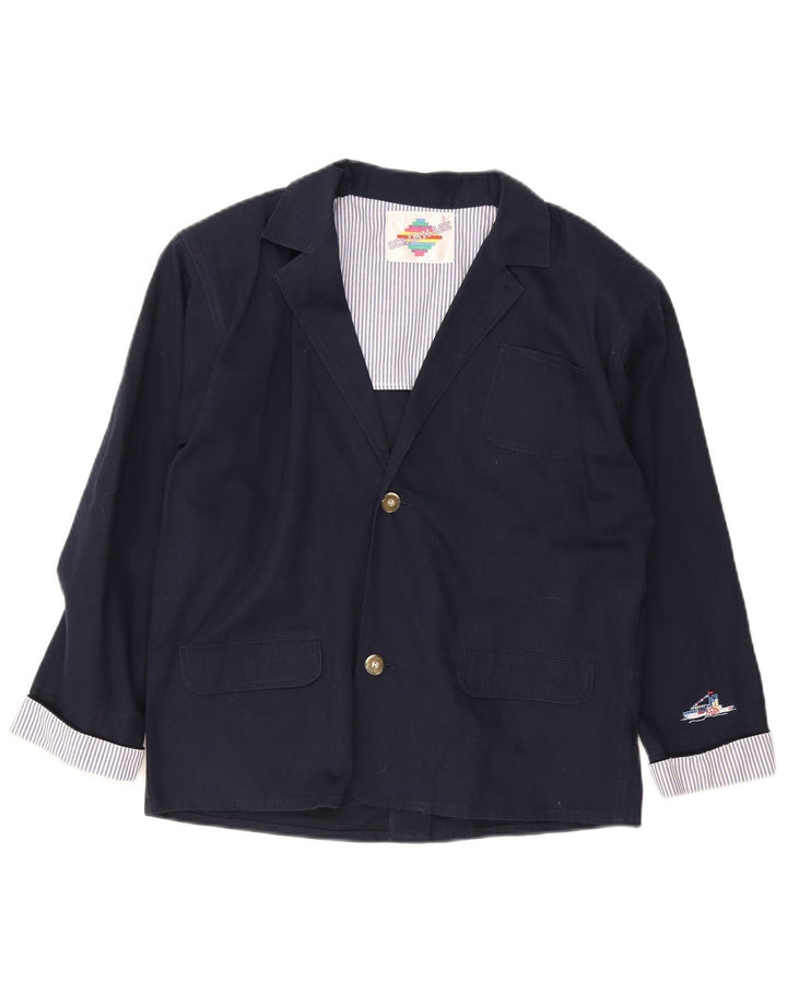 Vintage Herre 2-knaps blazerjakke UK 38 Medium Navy Blue