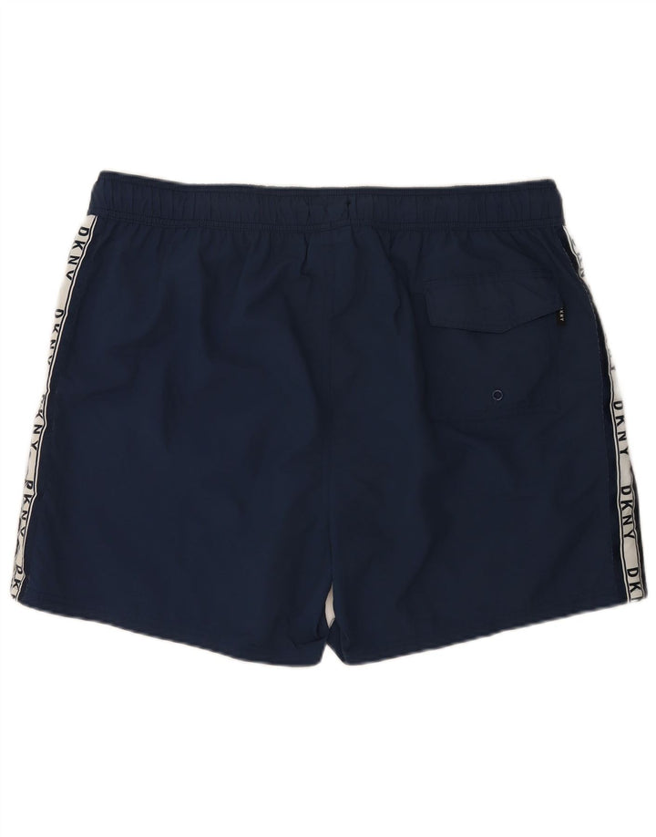 Dkny Herre grafiske svømmeshorts 2XL Marineblå Colourblock Polyamid