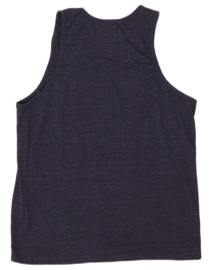 Champion Herre Grafisk Vest Top Medium Marineblå Bomuld