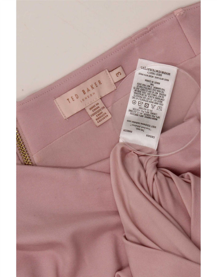 Ted Baker Womens Crop Off Shoulder Top Størrelse 3 Medium Pink Viscose