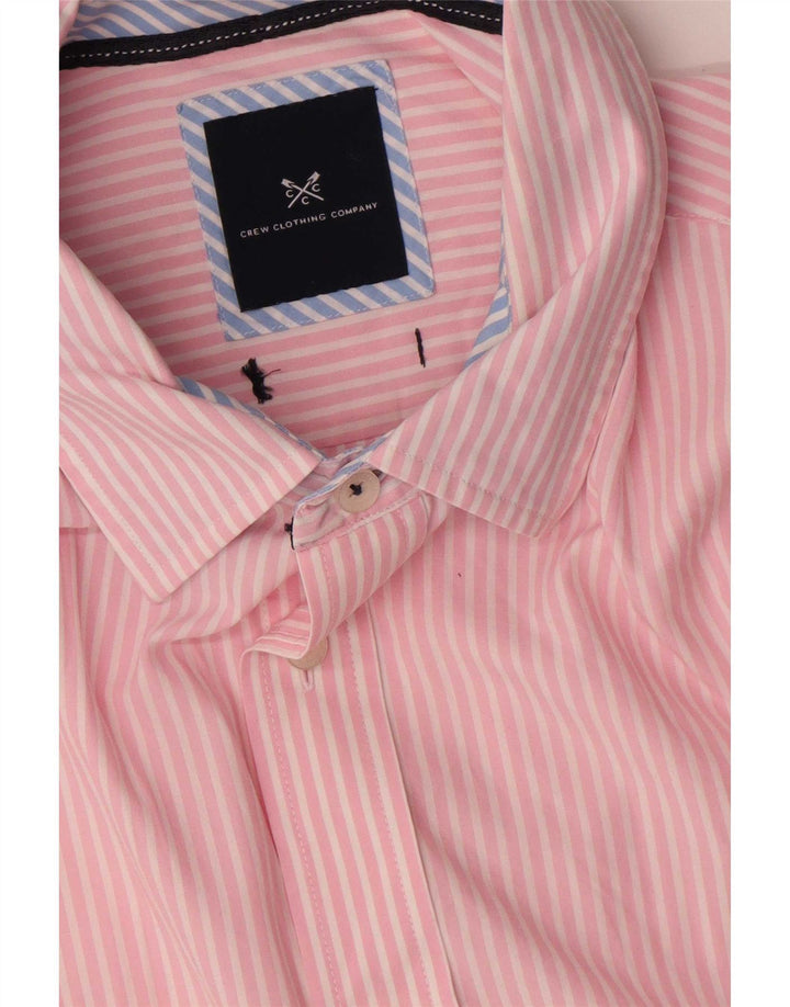 Crew Clothing Herreskjorte Stor lyserød nålestribe