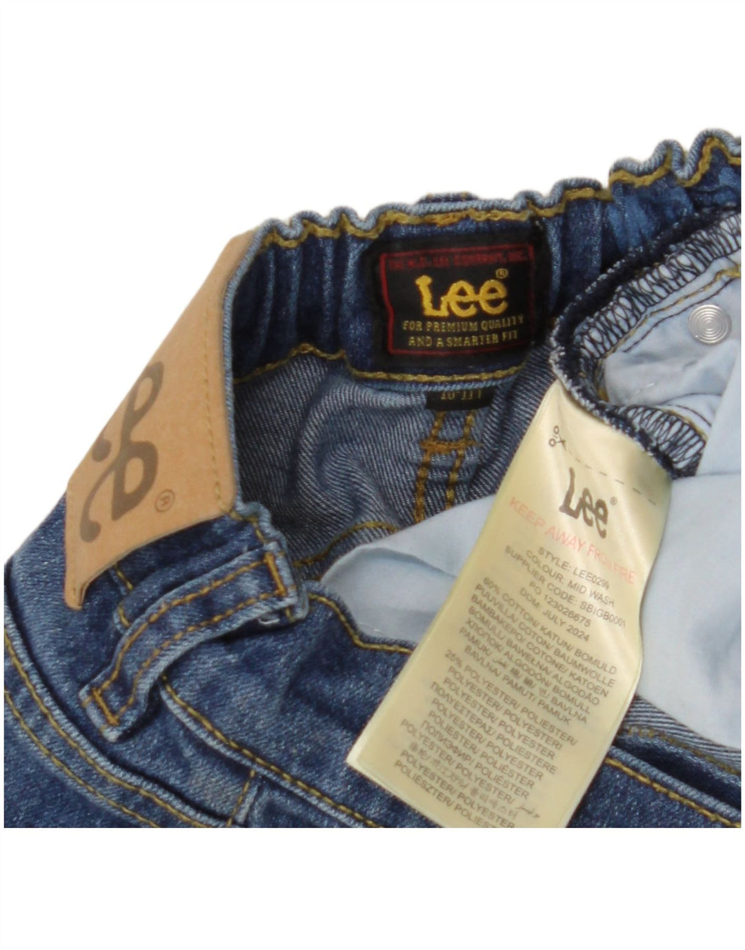 LEE Straight Jeans til drenge 10-11 år W22 L24 Blå Bomuld