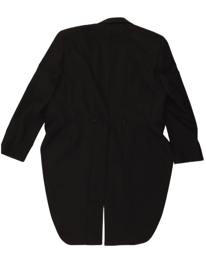Vintage Herre-bagfrakke Blazer-jakke EU 50 Large Black Polyester