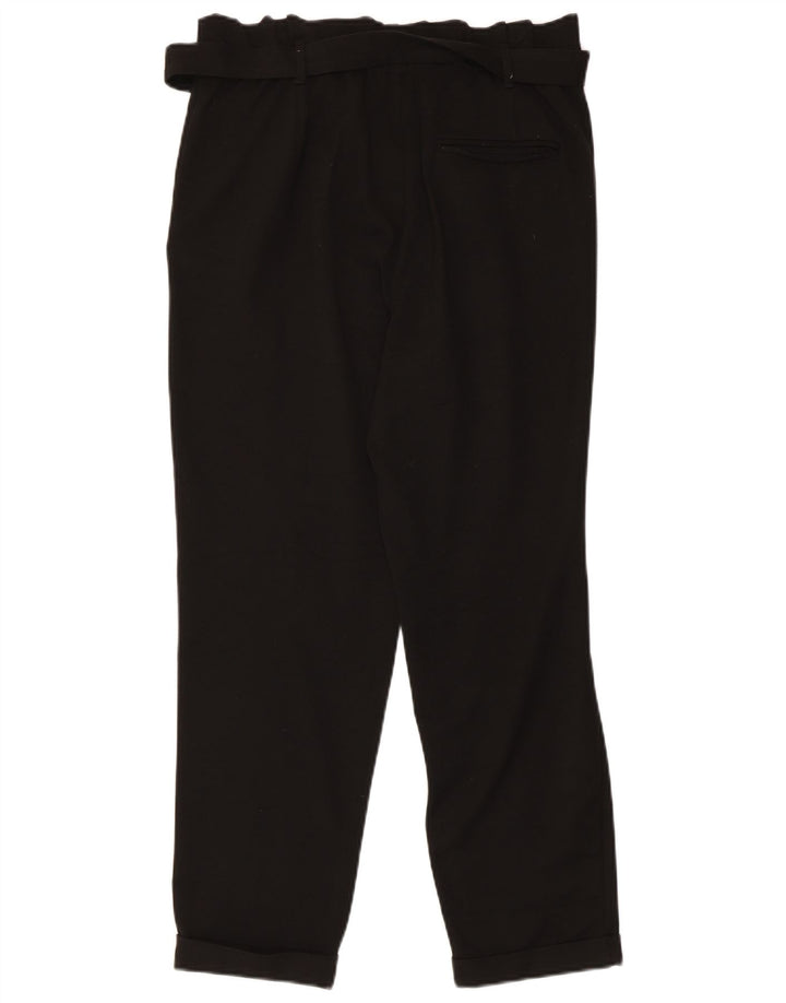 Zara Womens Tapered Cropped Trousers Medium W28 L25 Black