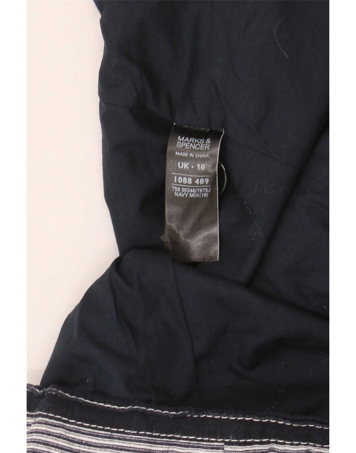 Marks & Spencer Dame 3/4-ærmet blazerjakke UK 16 Large Navy Blue