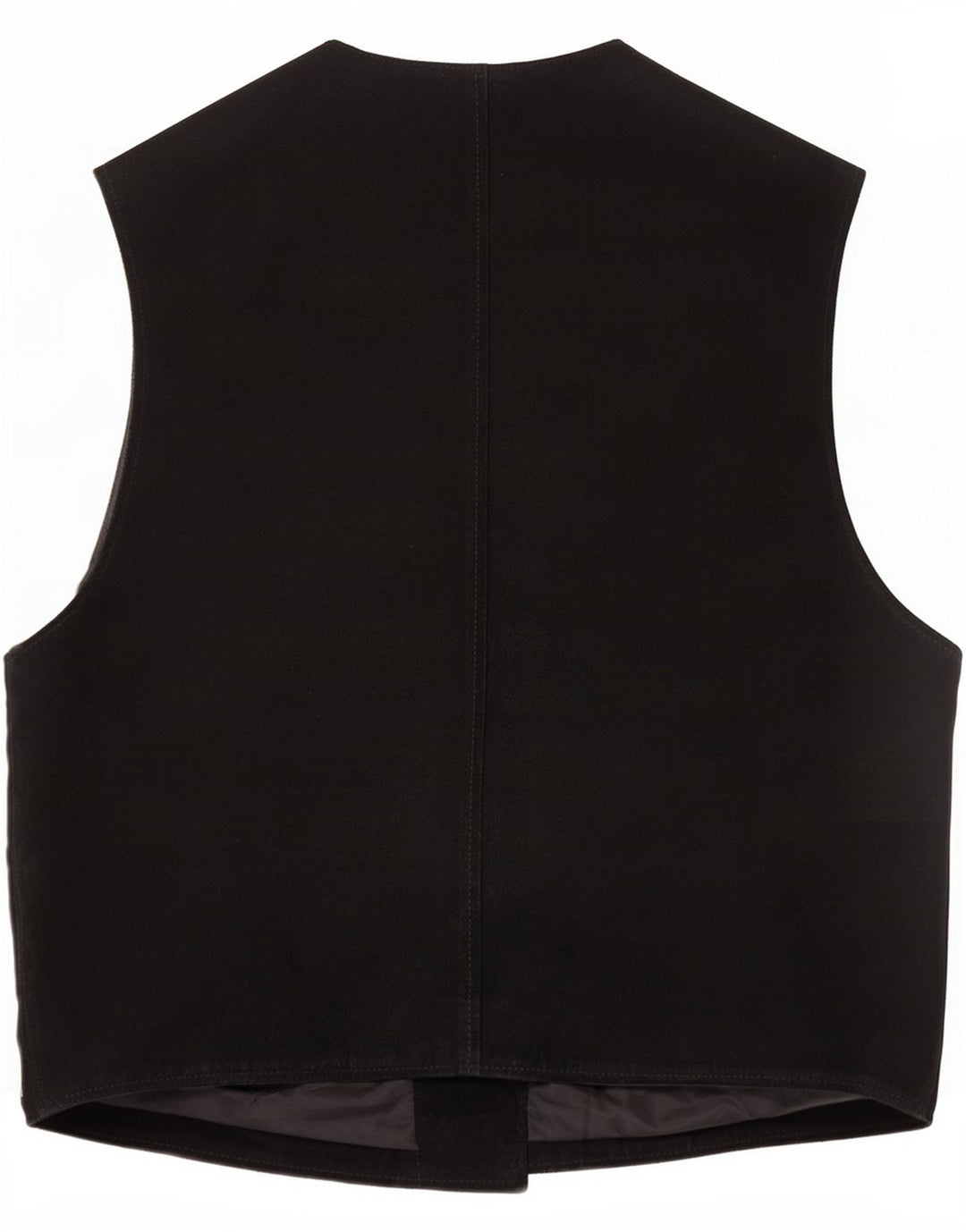 Vintage herre ruskind vest XL sort læder