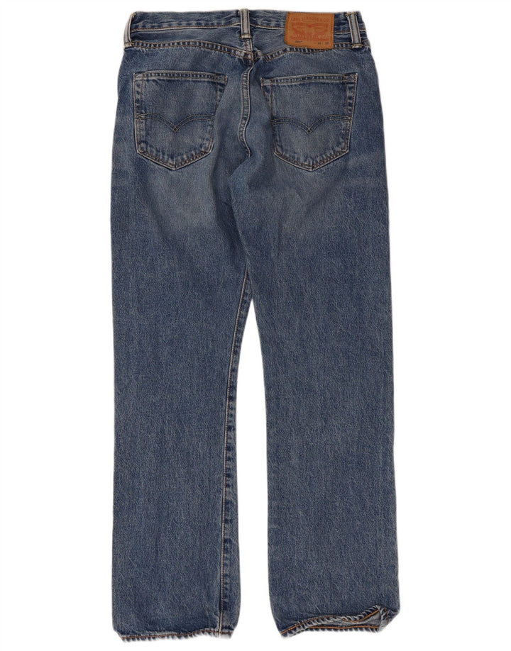 LEVI'S Herre 501 Straight Jeans W30 L30 Blå Bomuld