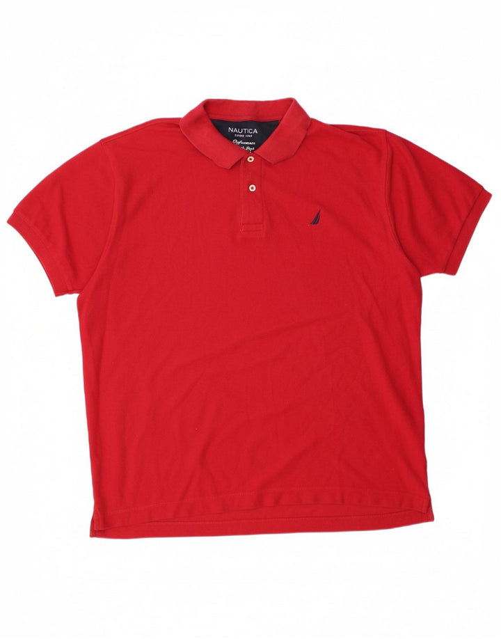 NAUTICA Mens Polo Shirt 2XL Red Cotton