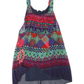 DESIGUAL Womens Sundress EU 40 Medium Navy Blue Floral Polyester Vintage Desigual and Second-Hand Desigual from Messina Hembry 