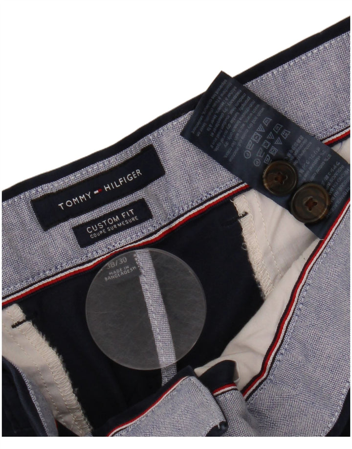 TOMMY HILFIGER Herre Custom Fit Chino Bukser W38 L30 Marineblå Bomuld