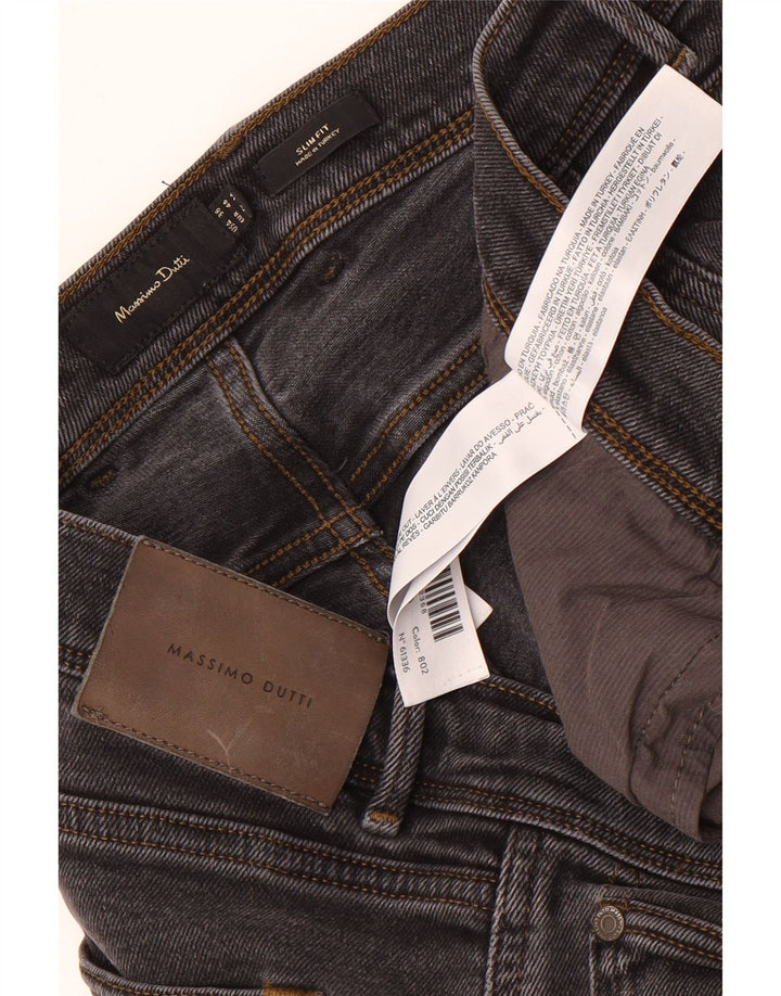 Massimo Dutti Herre Slim Jeans EU 46 XL W36 L32 Grå Bomuld