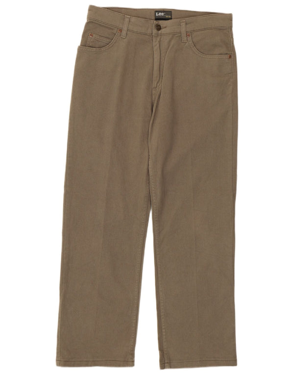 Lee Herre Brooklyn Straight Casual Bukser W31 L27 Beige Bomuld