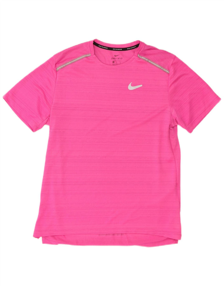 Nike Herre Dri Fit T-shirt Top Medium Pink Polyester