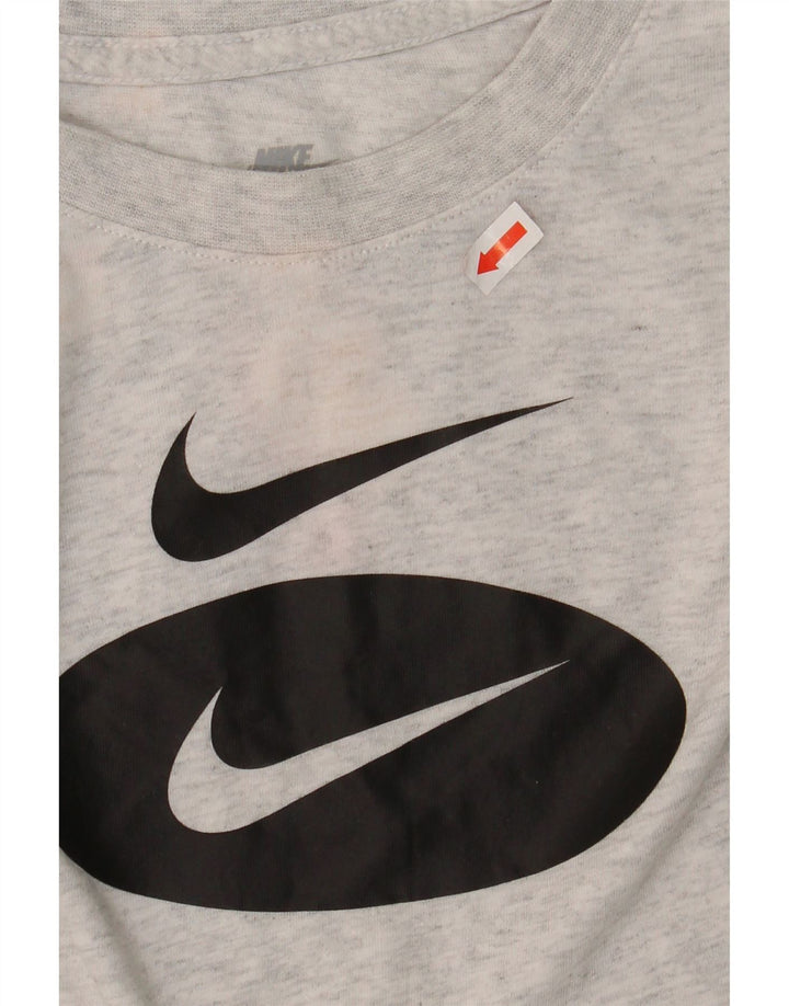 NIKE Boys Graphic T-Shirt Top 10-11 Years Medium Grey Cotton