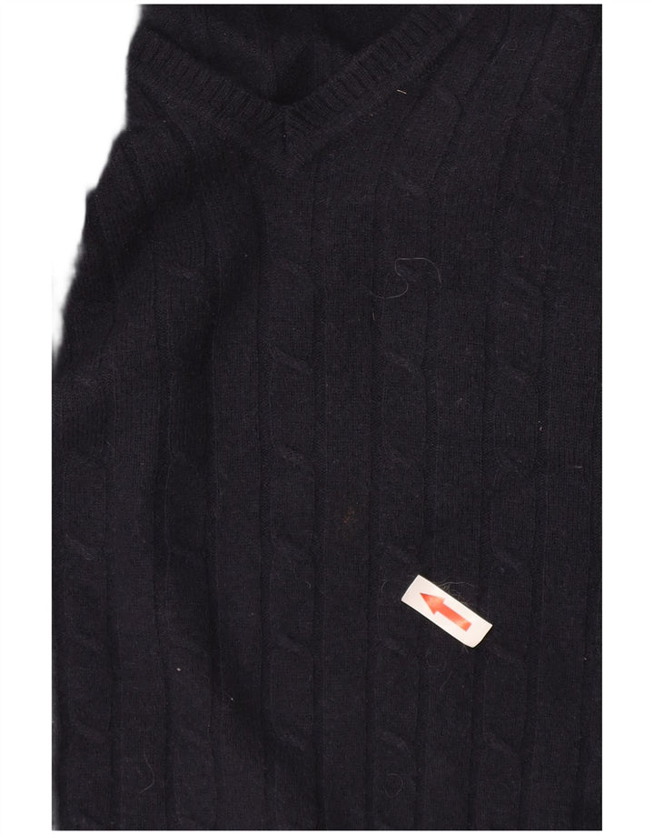 Gant Dame V-hals sweater UK 14 Stor marineblå uld