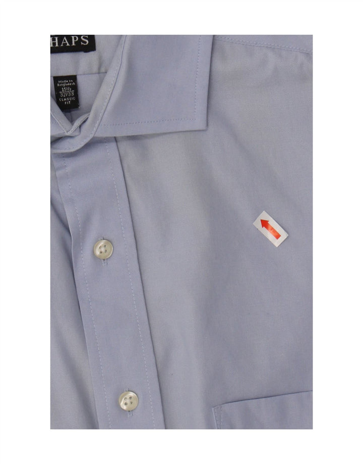 CHAPS Mens Classic Fit Shirt Size 15 1/2 Medium Blue Cotton Vintage Chaps and Second-Hand Chaps from Messina Hembry 