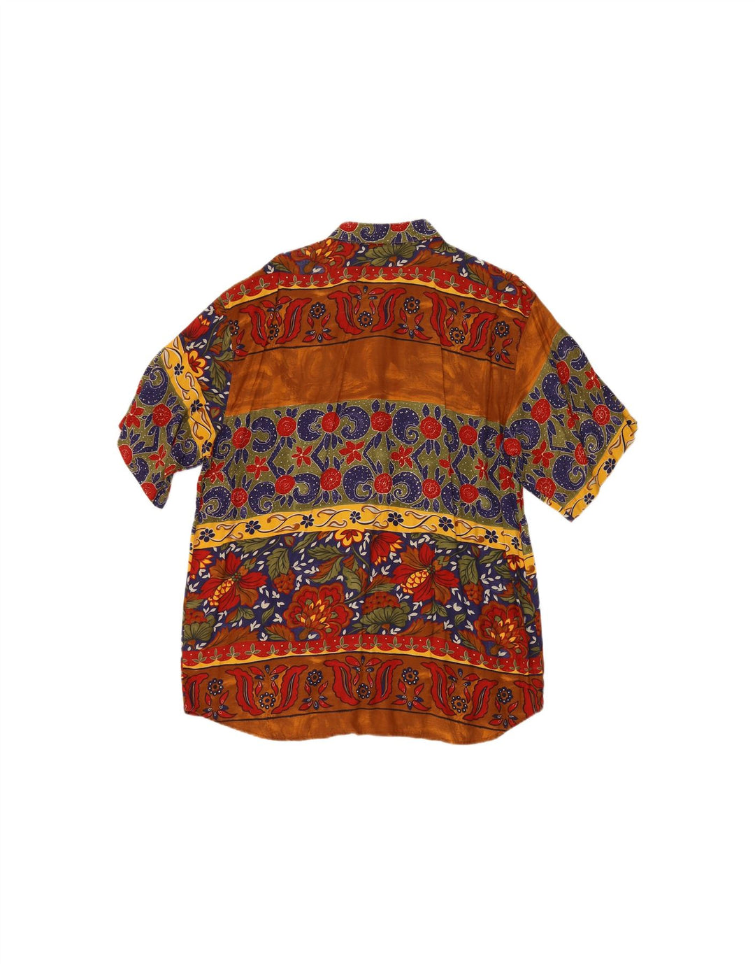 VINTAGE Mens Short Sleeve Shirt XL Multicoloured Floral Vintage Vintage and Second-Hand Vintage from Messina Hembry 
