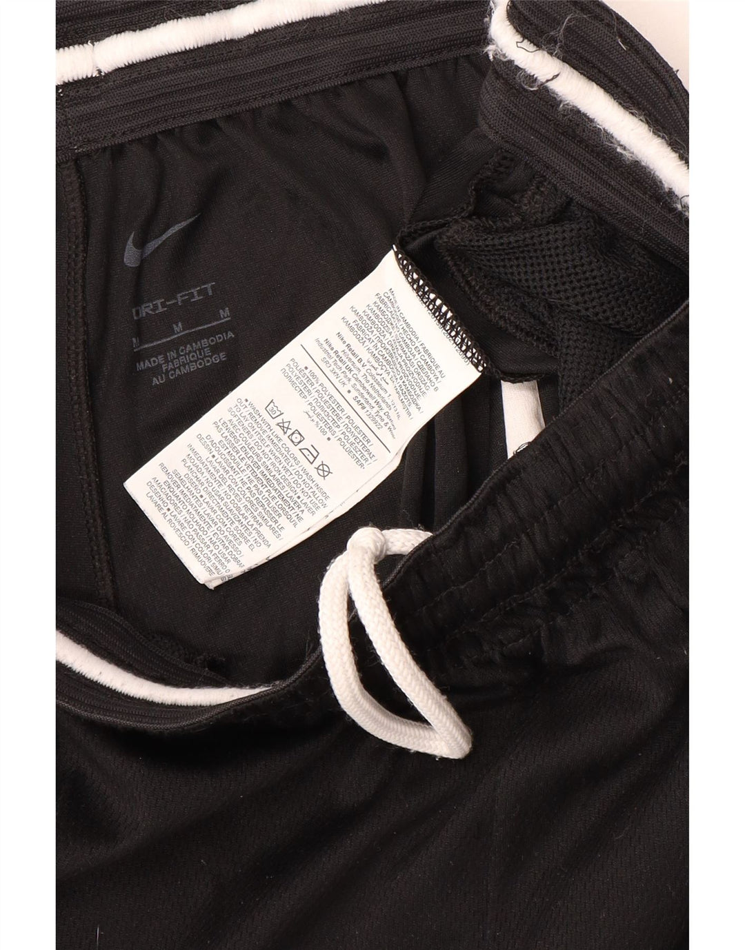 Nike Herre Dri Fit grafiske sportsshorts Medium Sort Polyester