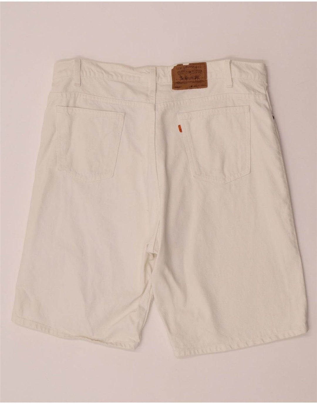 Levi's Herre 550 denimshorts W40 XL Hvid bomuld