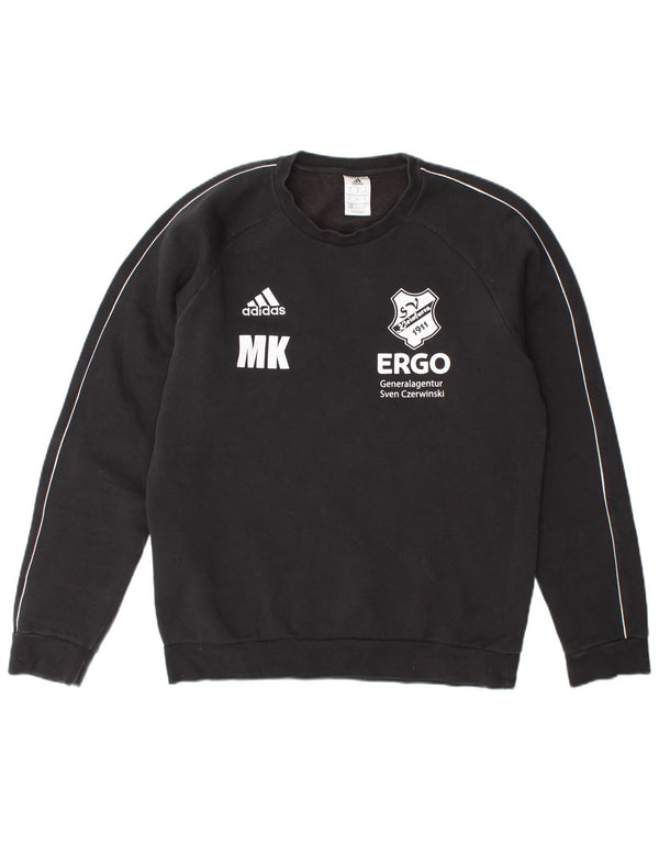 Adidas Grafisk Sweatshirt Jumper Medium Sort Bomuld